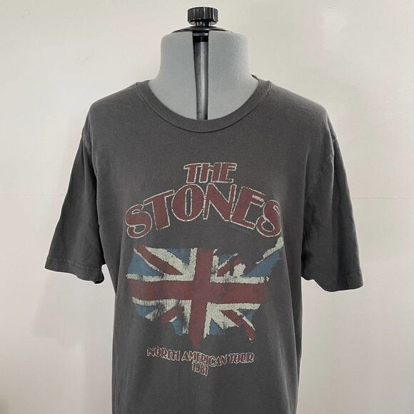 Rolling Stones Band T shirt on Tultex Tag Size Medium Cotton American Tour - Picture 1 of 5